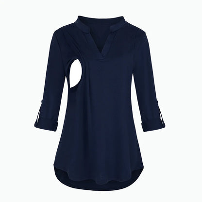 Maternity Breastfeeding T-shirt  Long Sleeve Pregnant