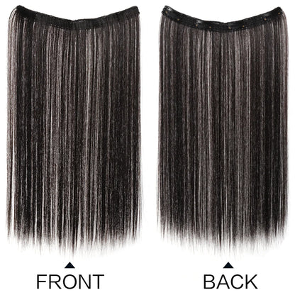 20 Inch Long Synthetic Straight Clip-In Hair Extensions