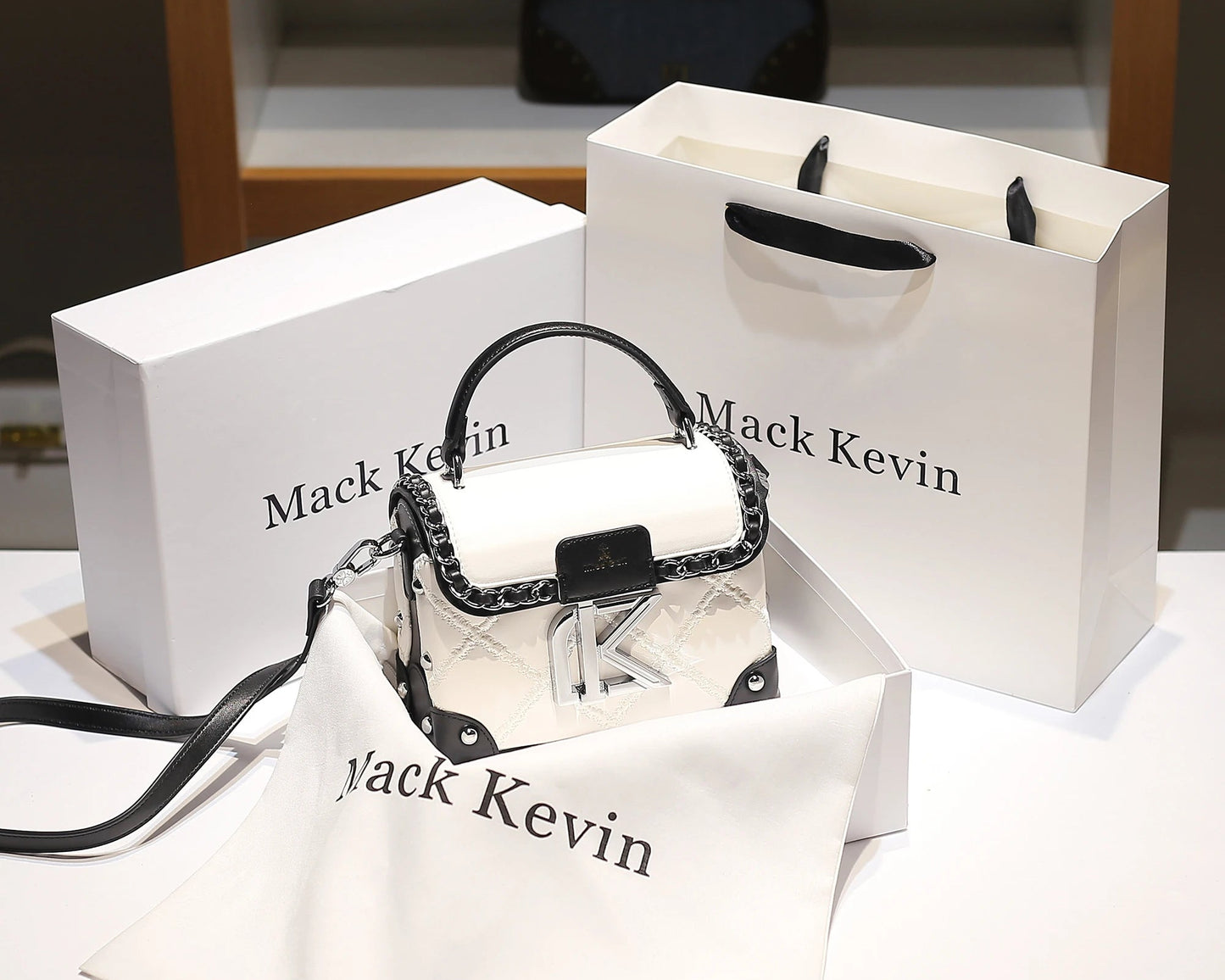 Square Leather Crossbody Bag