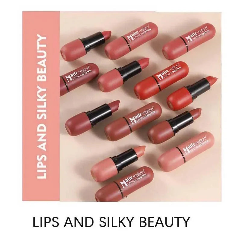 Matte Lipstick Velvet Smooth Waterproof Long-Lasting Makeup