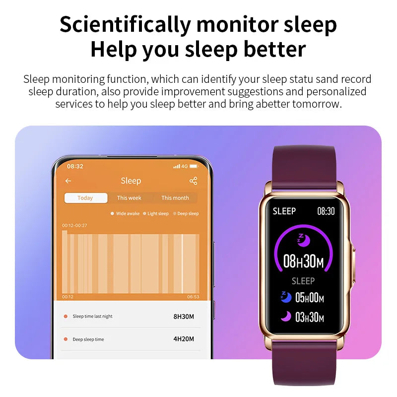 LIGE Smart Watch 1.47-inch Full Touch Screen Sports Fitness Tracker Waterproof