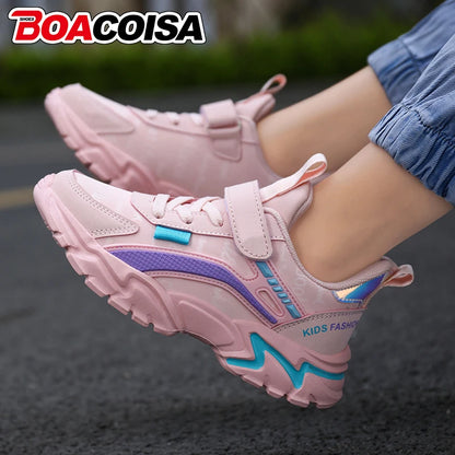 Children's Leather Walking Running Sneakers
