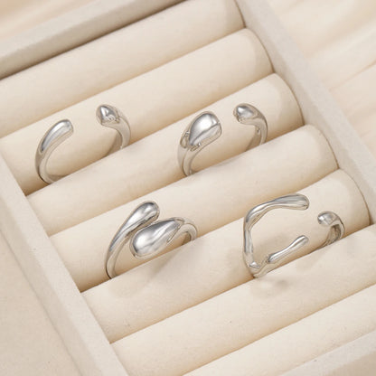 Vintage Smooth Open Rings Set