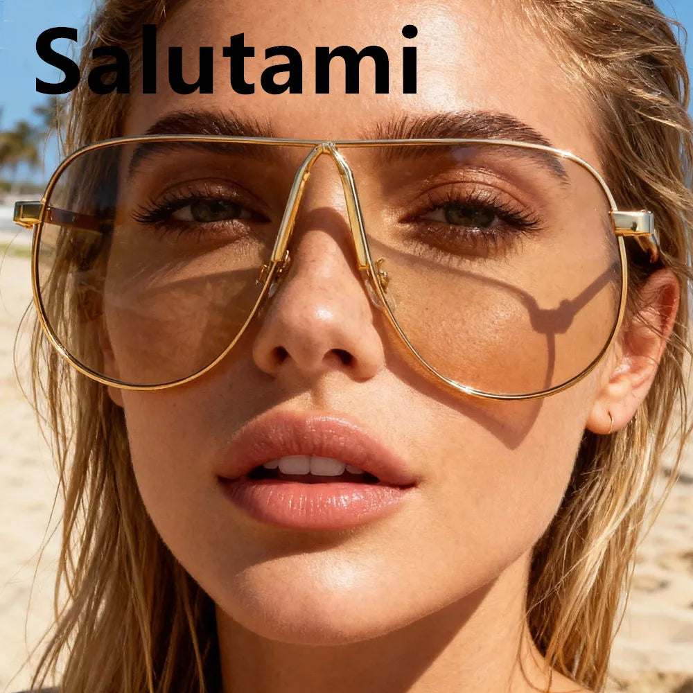 vintage oversized alloy square sunglasses
