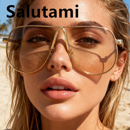 vintage oversized alloy square sunglasses