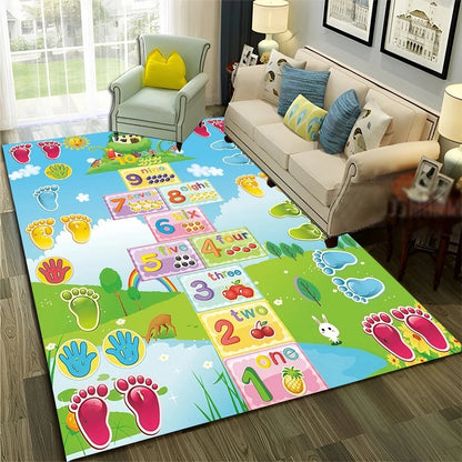 Digital Games Boys and Girls Cartoon Carpet