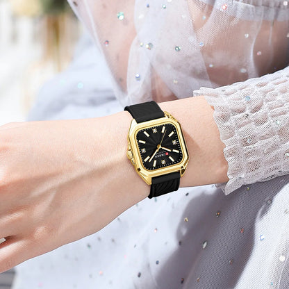 Minimalist Square Quartz Casual Sports Silicone Watches