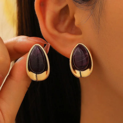 Dripping Oil Stud Earrings