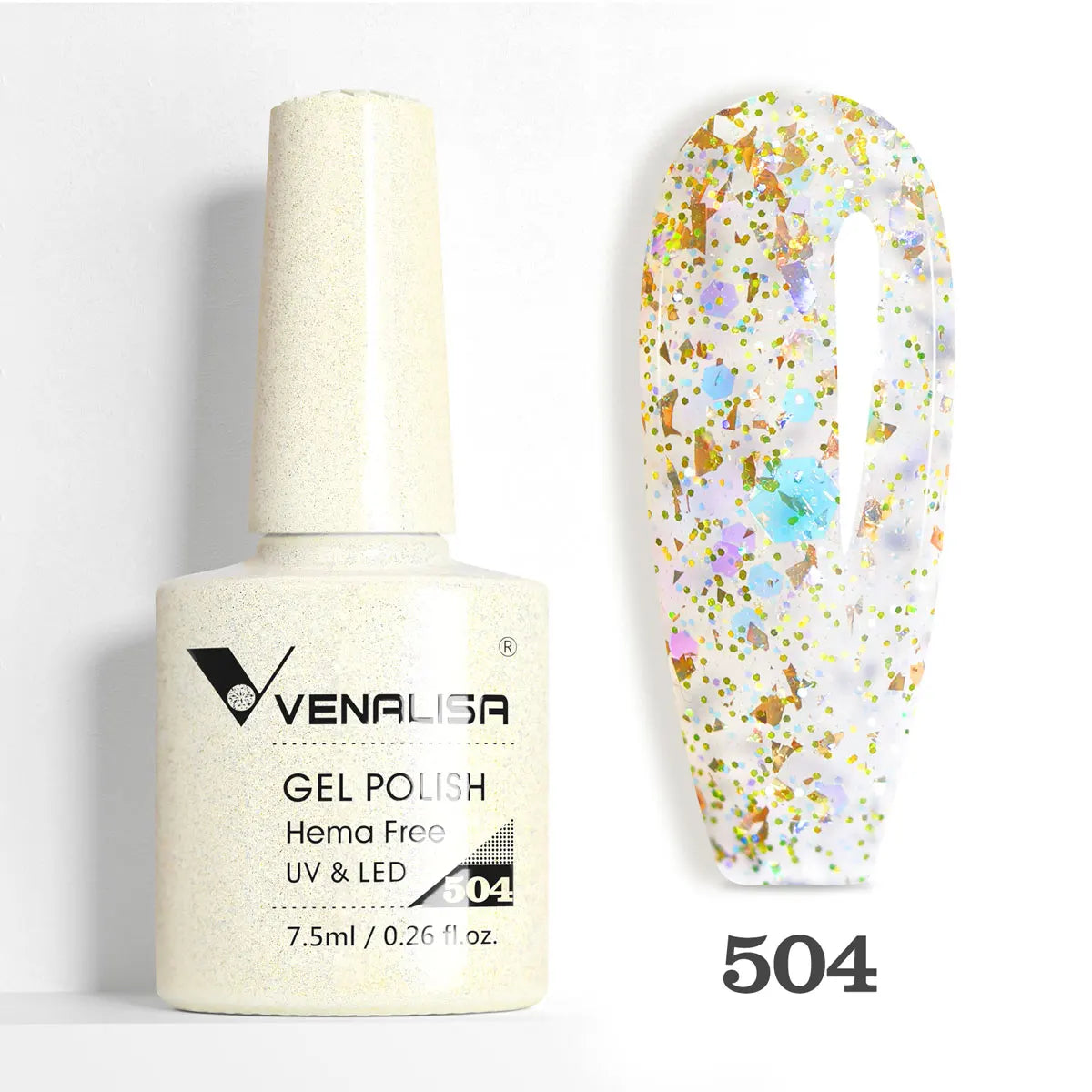 Glitter LED French Nail Polish