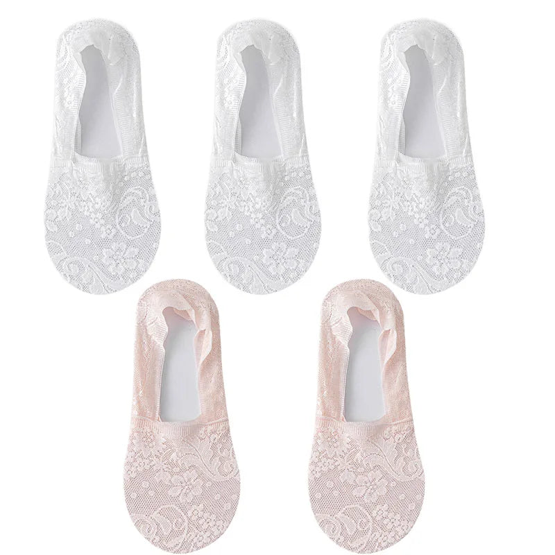 5Pair Thin Breathable Transparent Socks