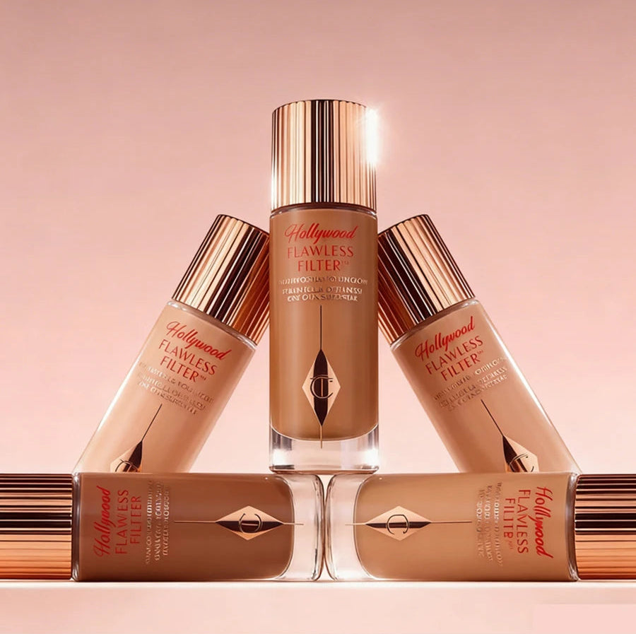 Charlotte Tilbury CT Two-color Heart-shaped Blusher Naturally High-gloss Liquid Powder Set Brightening Pearlescent Glow Powder