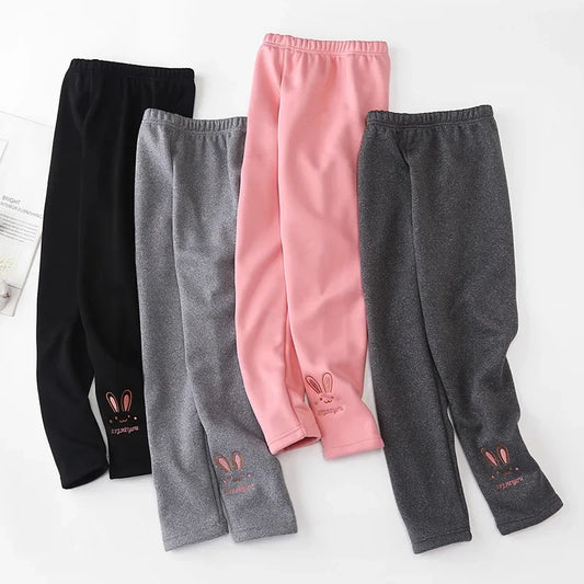 Autumn Winter Leggings Thick Warm Cute Rabbit Pants 2-8Years
