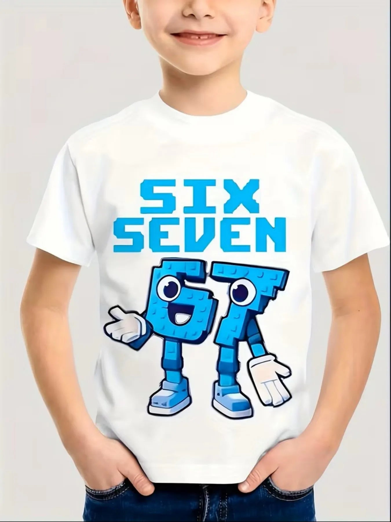 Funny 67 Number Graphic Print T-Shirt