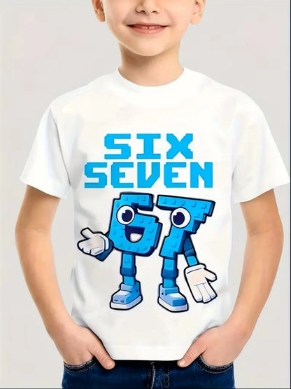 Funny 67 Number Graphic Print T-Shirt