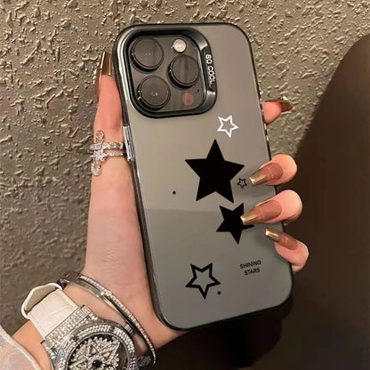 INS Star Phone Case For iPhone Pro Max Matte IMD Cover