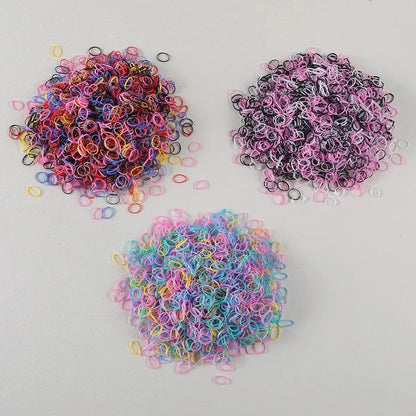 1500PCS Disposable Rubber Band Hair Ties Colorful Holder Hair Accessories
