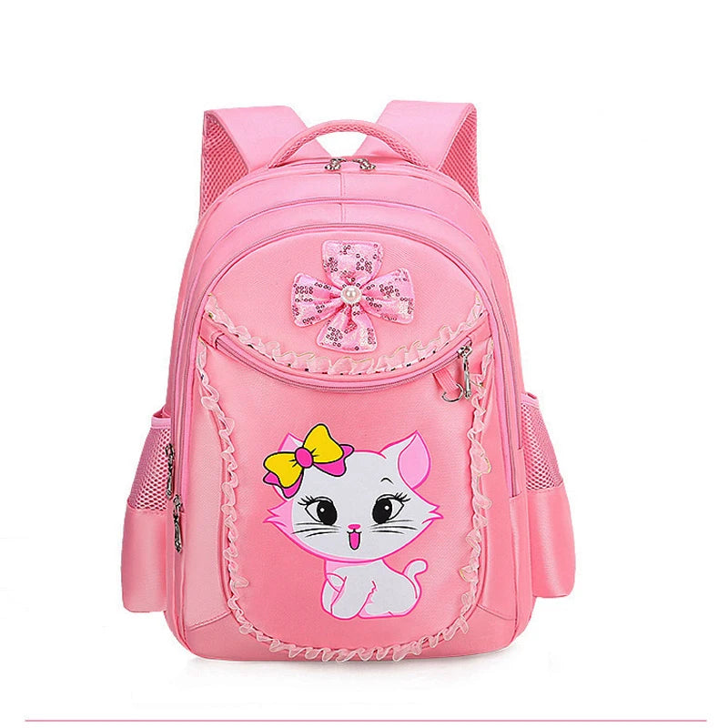 Backpack Pink Cute Cat Kindergarten Kid School Bag