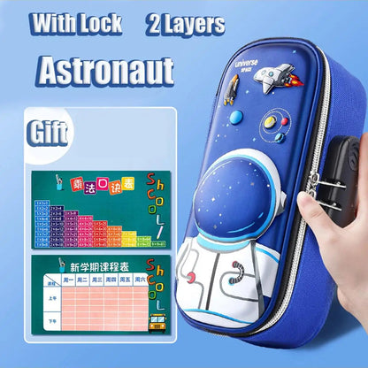 3D Large Capacity Unicorn Pencil Case Kawaii Cute Pen Box Bag