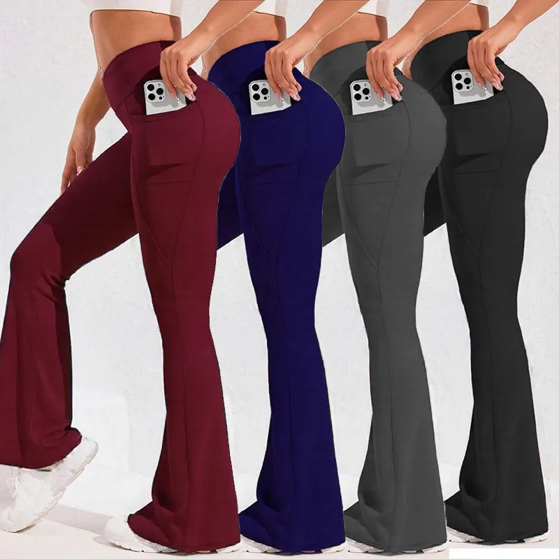 High Waist Flare Leg Yoga Pants