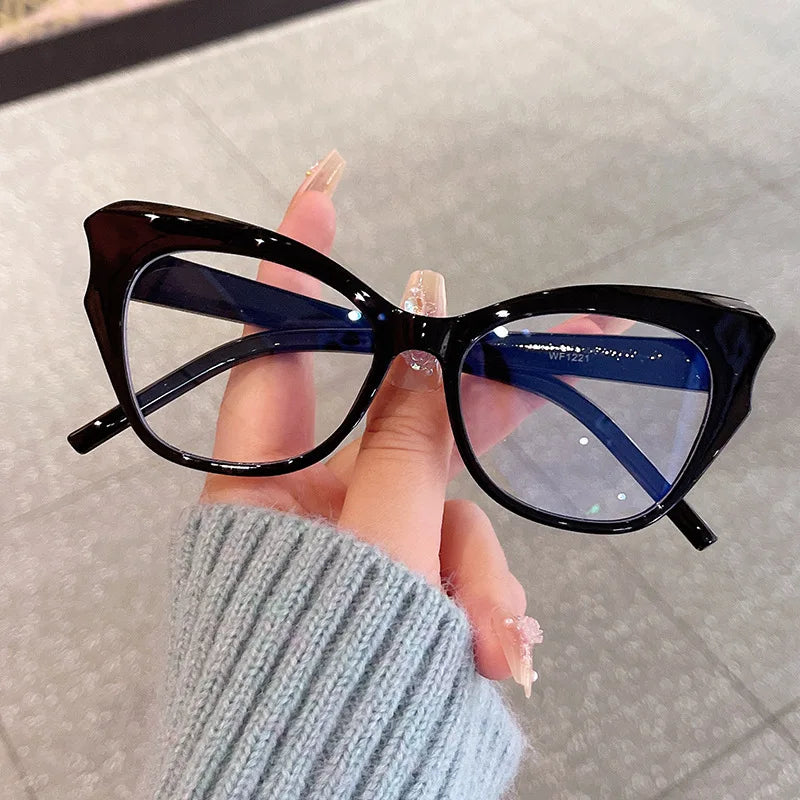 Cat Eye Reading Prescription Eyewear Anti Blue Light Hyperopia Correction Eyeglass