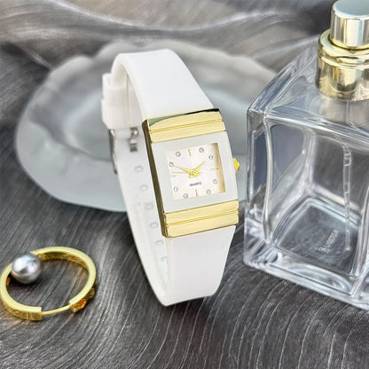 Square Silicone Quartz Small Watch