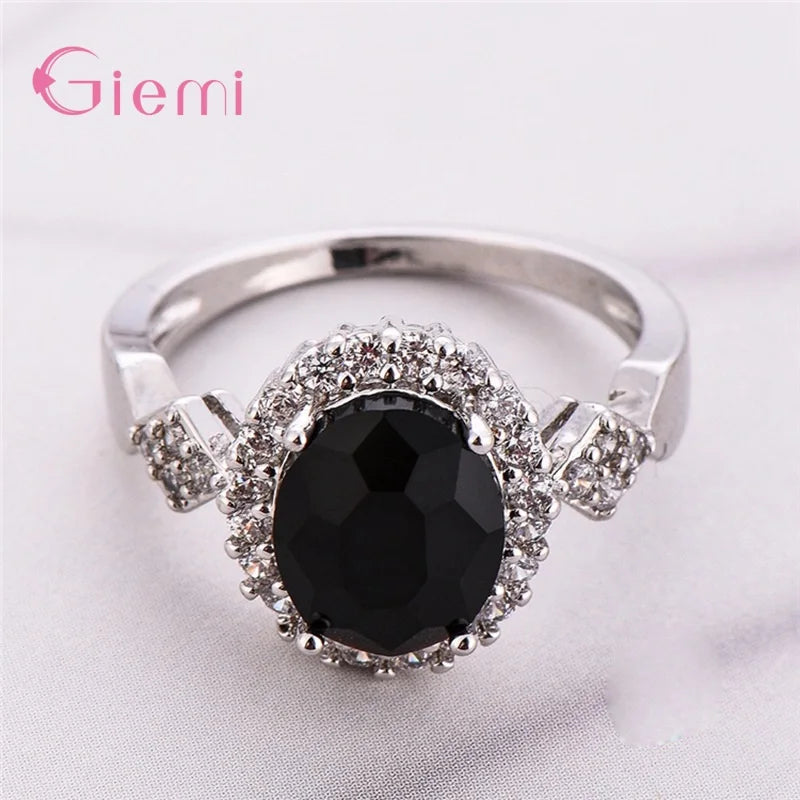 925 Sterling Silver Engagement Curve Cubic Zircon Ring