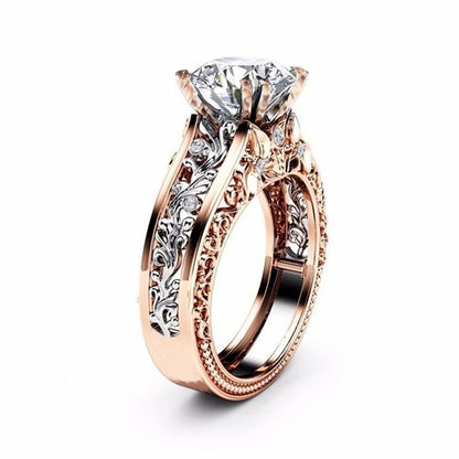 DANA 1pcs Rose Gold Zircon Stones Ring