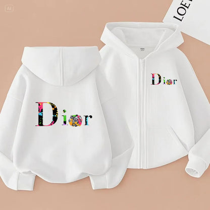 Letter 3-12Yrs Long-sleeved Top Casual Hoodie
