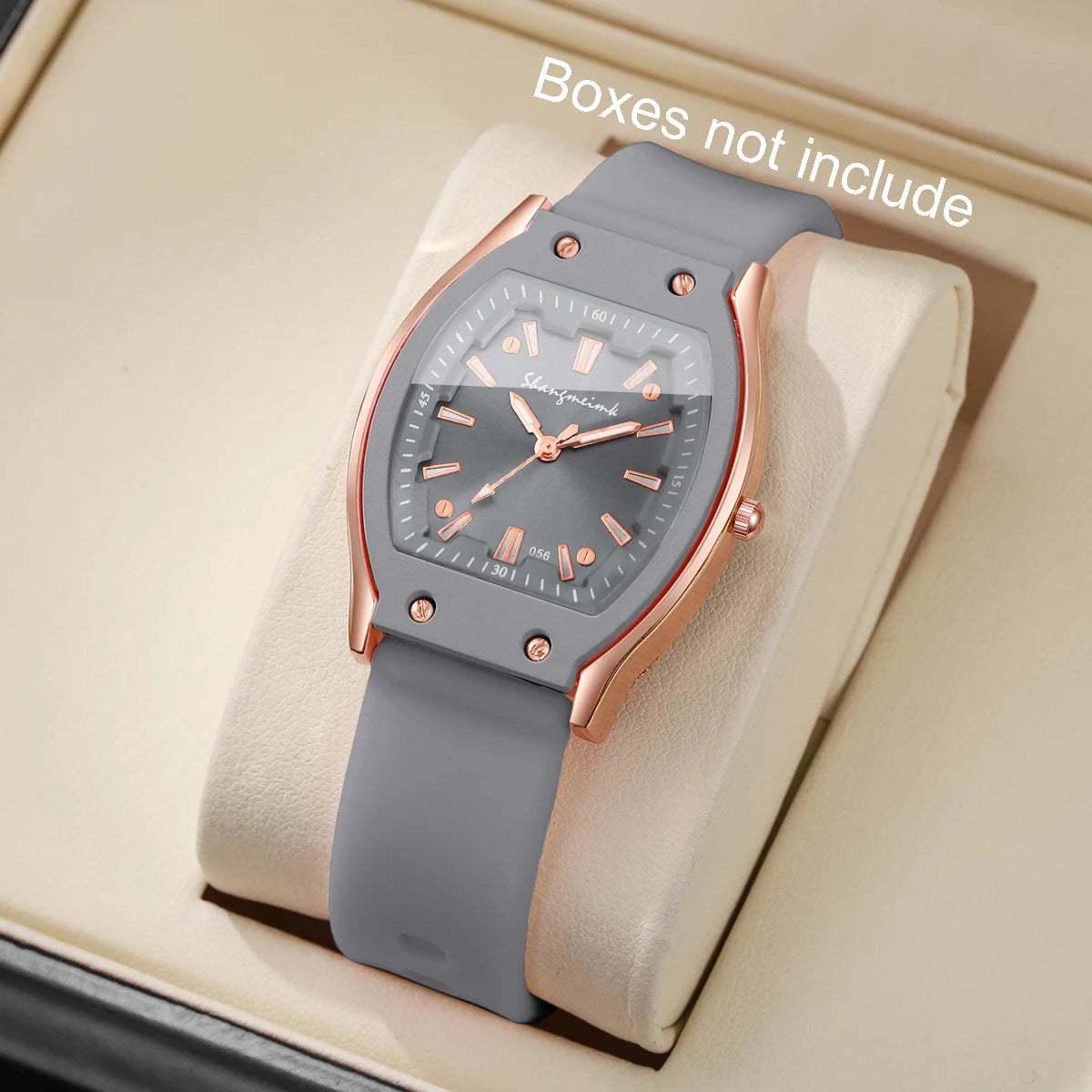 Silicone Strap Simple Dial Quartz Wristwatch