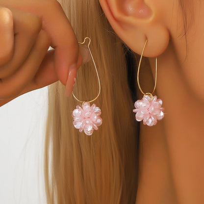 Trend DIY Pearl Petal Ball Earrings