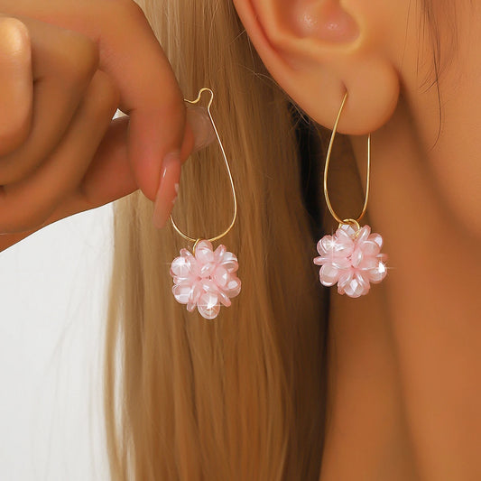 Trend DIY Pearl Petal Ball Earrings