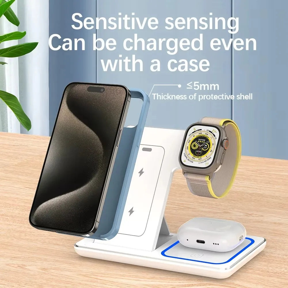 Foldable Phone Wireless Charger Station For iPhone
