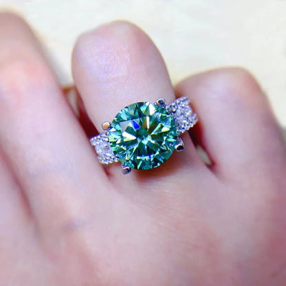 خاتم مويسانيت حقيقي 2 قيراط 8 مم