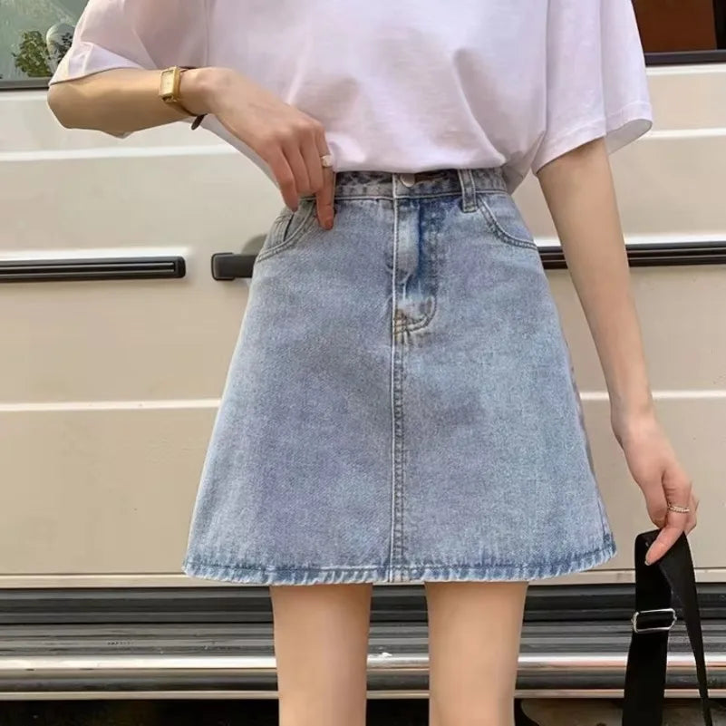 Sexy Tight Bag Hip  Slim Fit Jeans Skirts