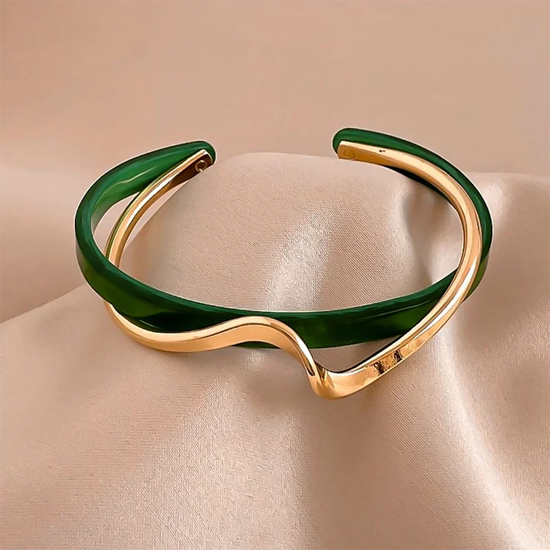 Metal Bangles Geometric C- shaped Bracelets