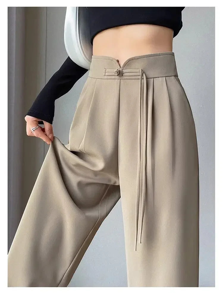 High Waist Casual Wide Leg Pants