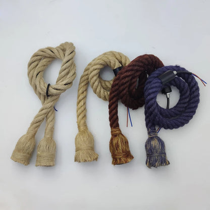 Vintage Hemp Rope Pendant Lights Attic