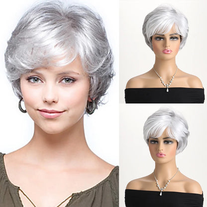 Short Natural Wigs with Bangs Soft  Hair Wig
