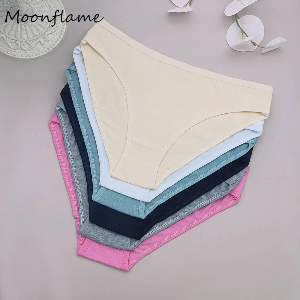 5 PCS Pantie Sexy Lace Cotton Briefs Lingerie