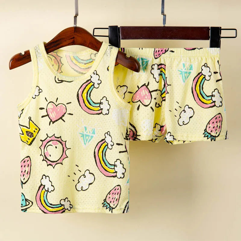Cat Pajamas Sleeveless Sleepwear Set