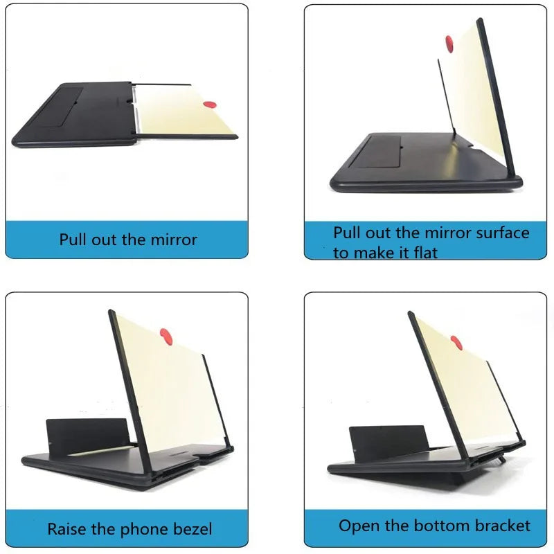Universal 10/12 inch HD Mobile Phone Screen Amplifier Anti-Blue Light Eye Protection