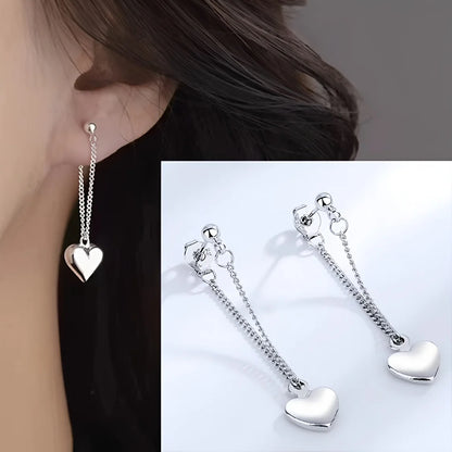 925 Sterling Silver Frosting Hoop Crossing Line Hollow Out Earrings