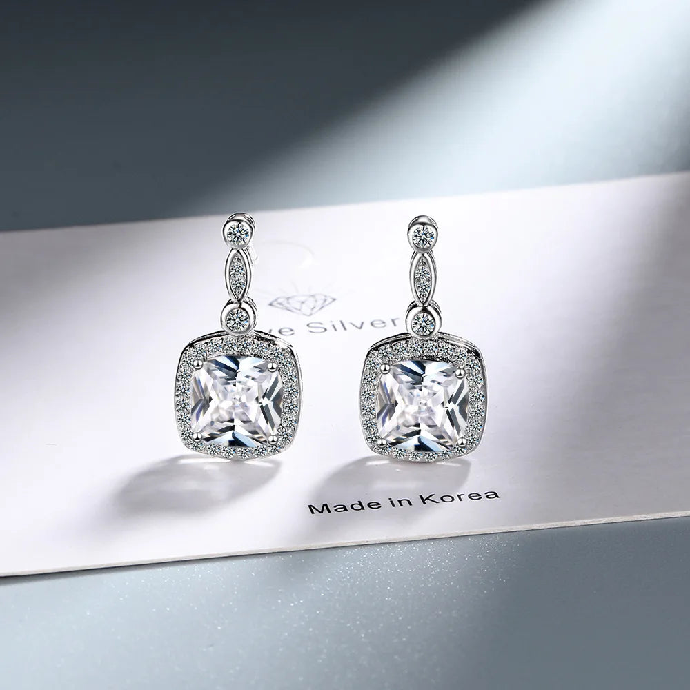 925 Sterling Silver Multiple zircon Earring