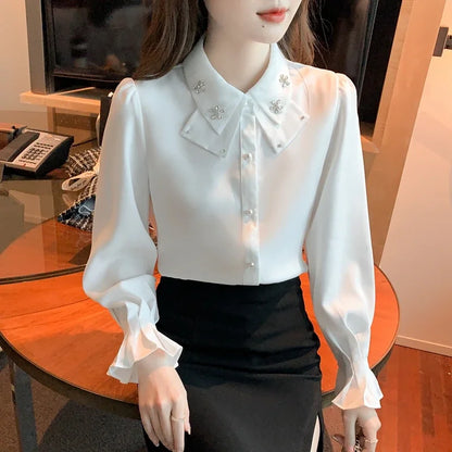 Chiffon Long Sleeve Blouses