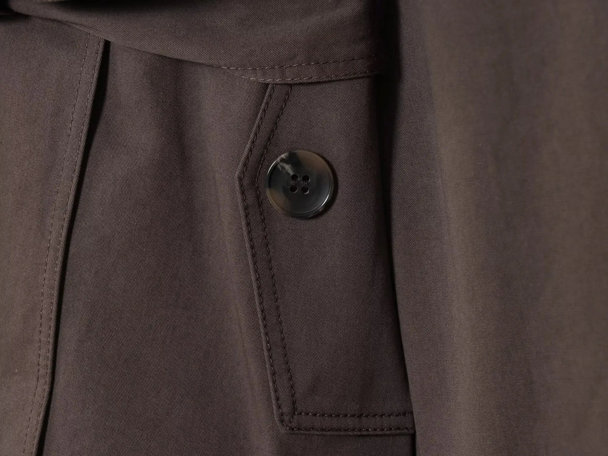 Autumn British style lapel double-breasted belt casual trench coat
