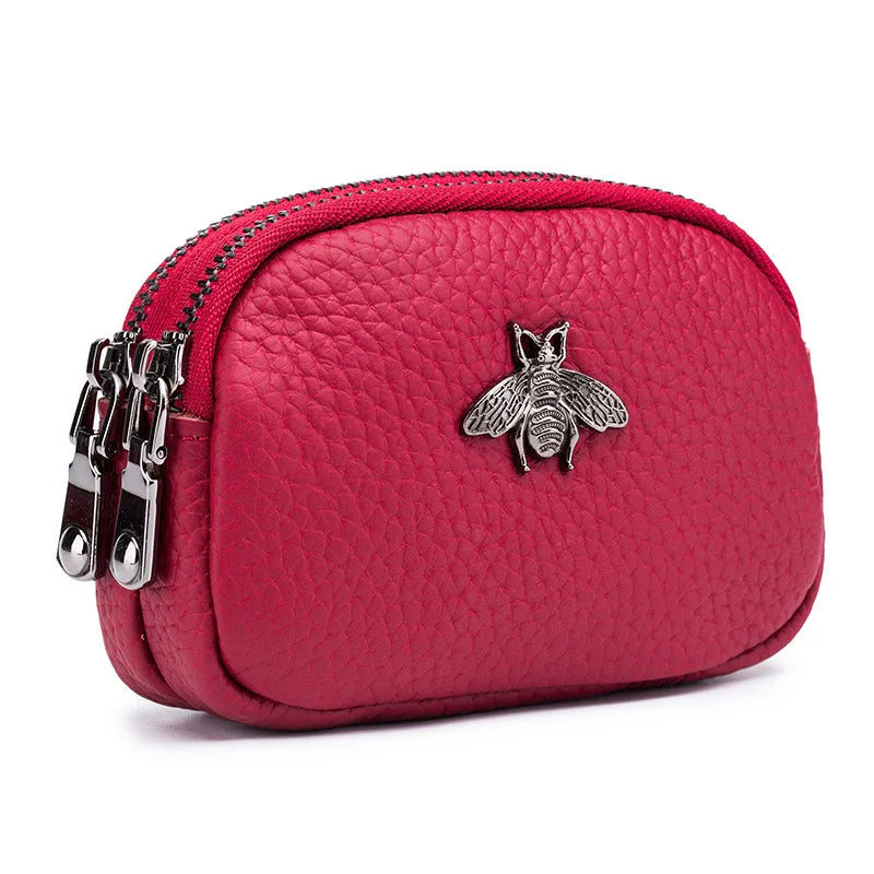 Coin Purse Genuine Leather Mini Pouch Storage Bag Small Wallets