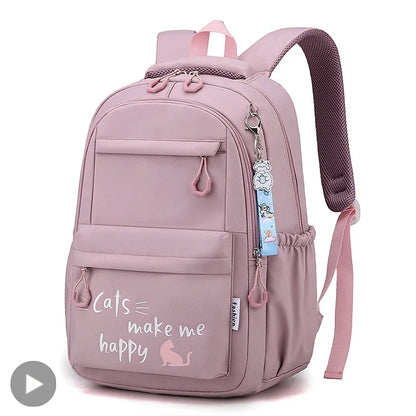 Girl School Bag Backpack Back Pack Pink Schoolbag Kids