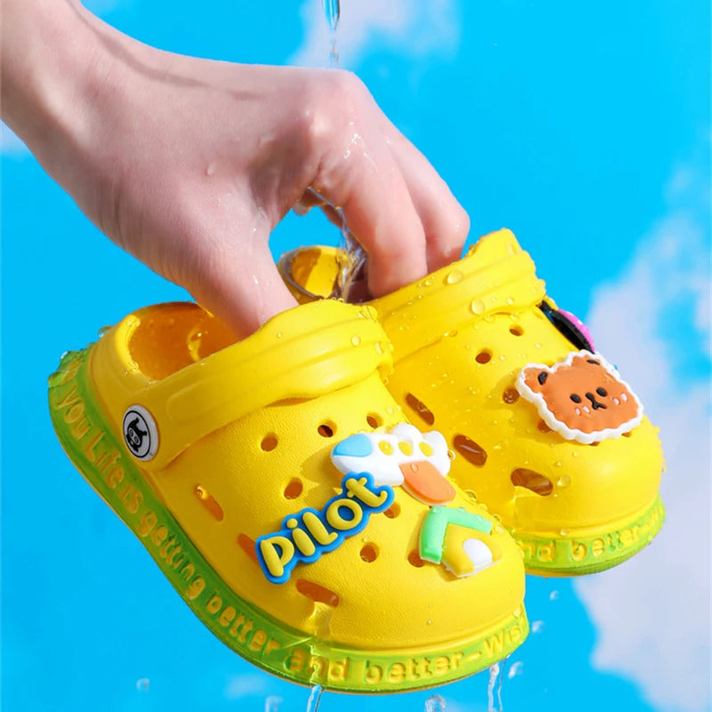 Kids Summer Cartoon Cave Hole Sandals