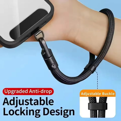 Universal Adjustable Mobile Phone Self-Locking Anti-Loss Lanyard Short Wrist Strap Durable Cell Phone Strap