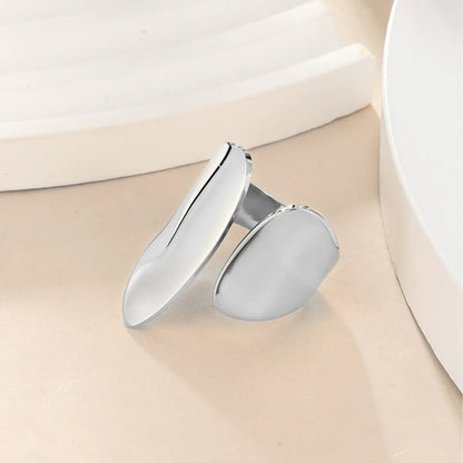DANA Stainless Steel Smooth Metal Heart Rings